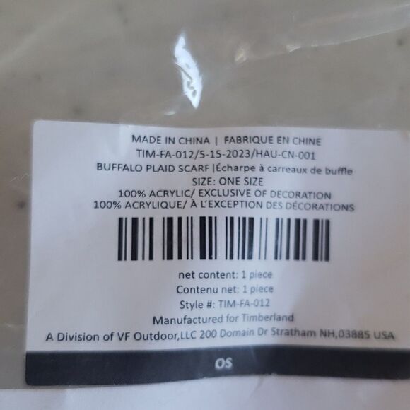 NWT Timberland Acrylic Scarf 62" x 10" - Picture 9 of 9